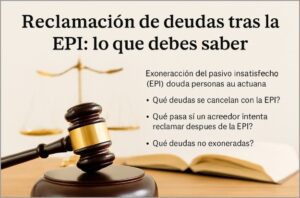 Ayudas para vivienda Reclamacion de deudas tras la EPI.